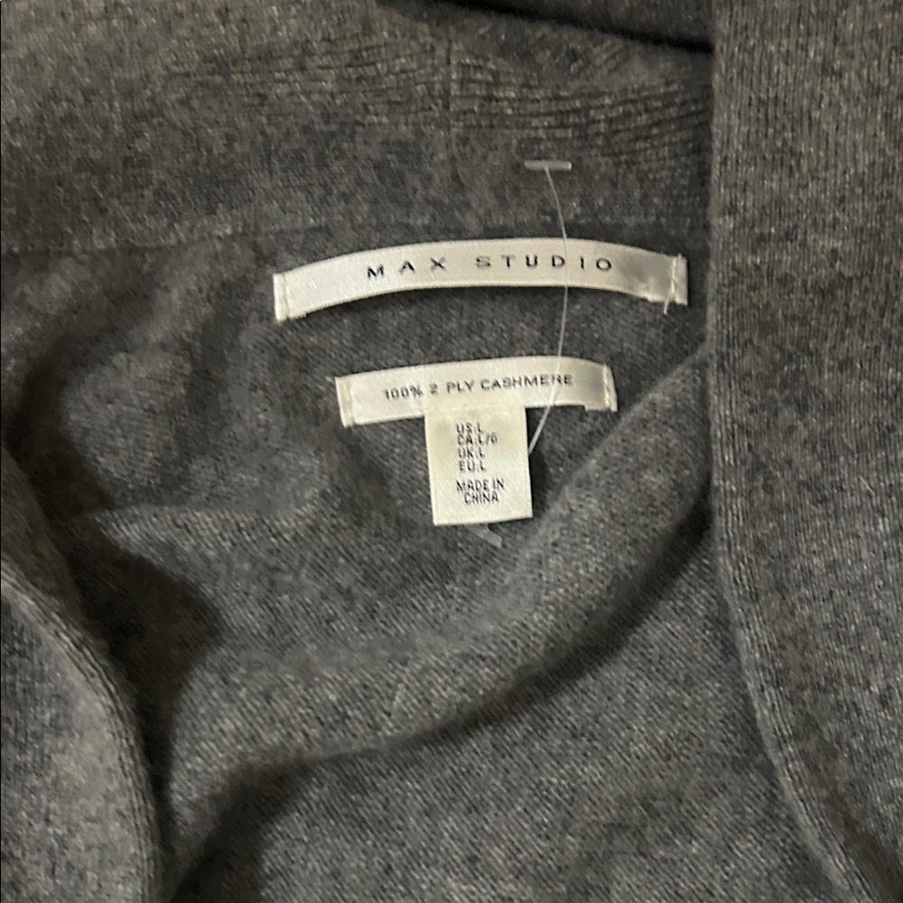Max Studio Charcoal Cardigan Sweater - Picture 2 of 6